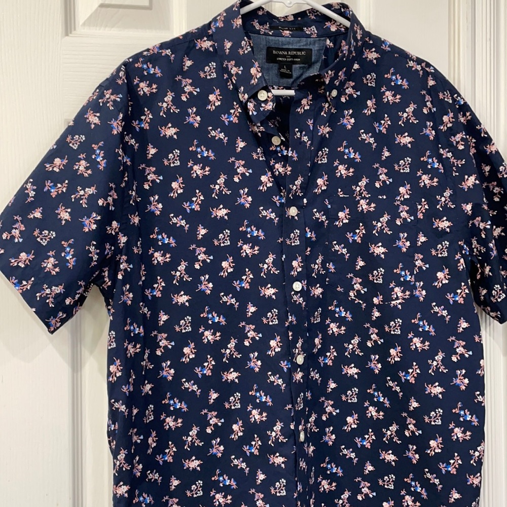 Men’s Banana Republic Short Sleeve Button Down (Slim Fit)